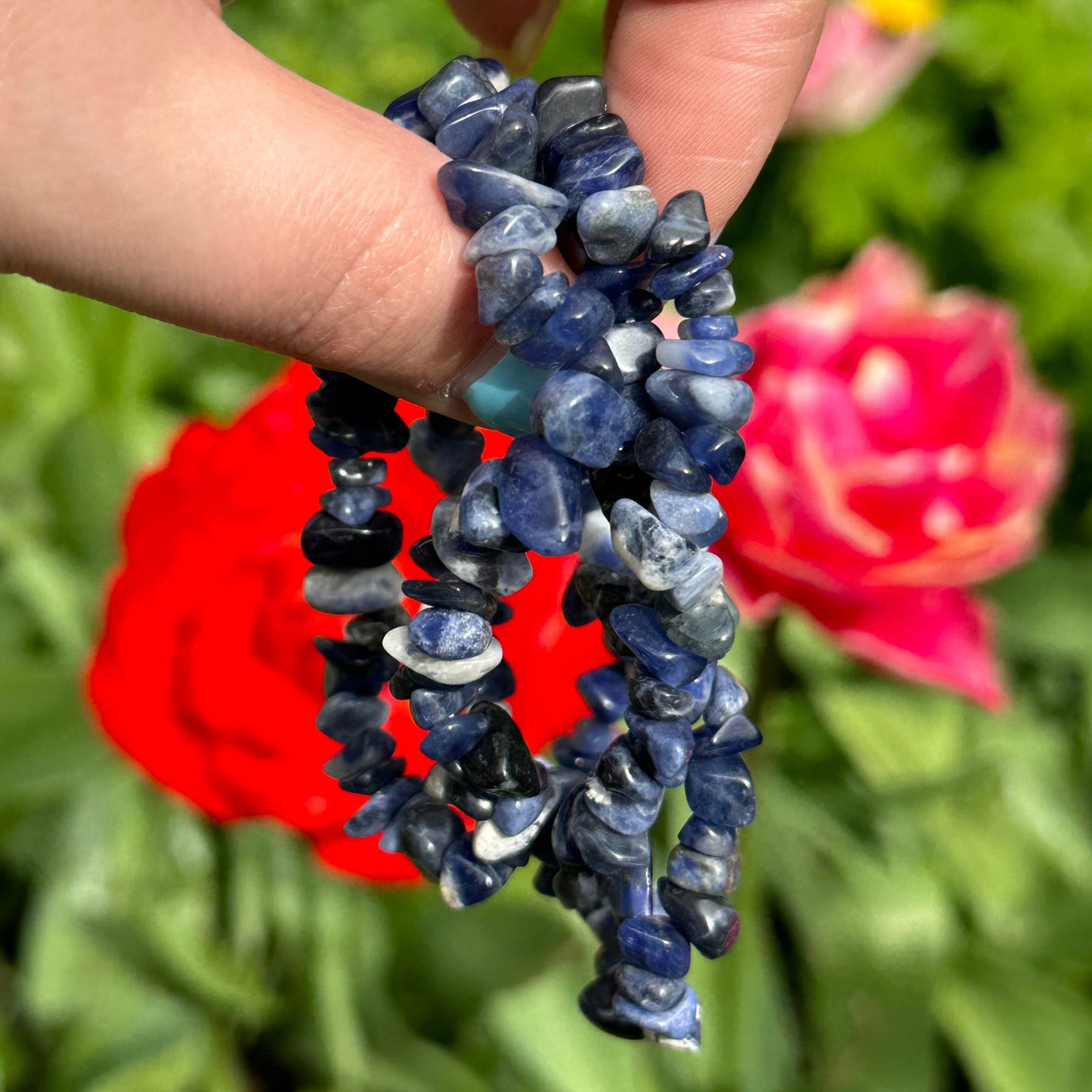 Sodaliet chip armband