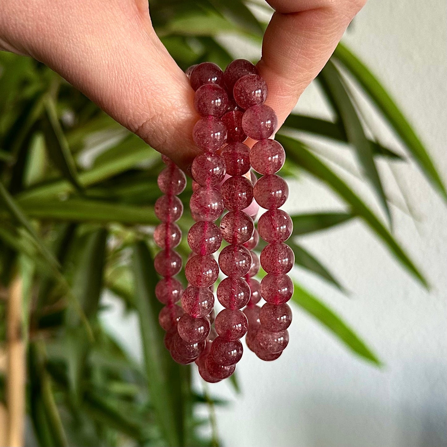 Aardbeienkwarts armband