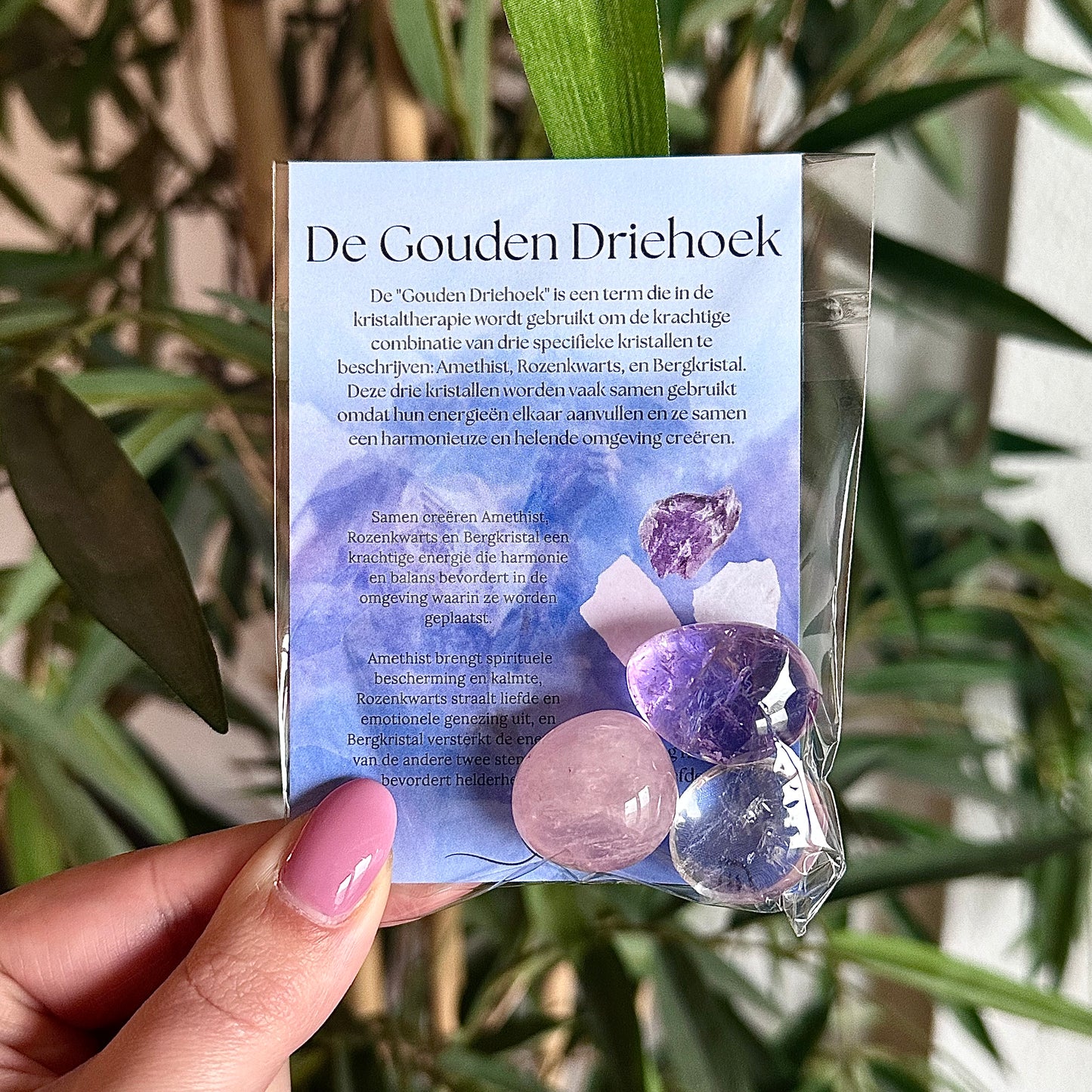 Gouden driehoek trommel in cadeauzakje