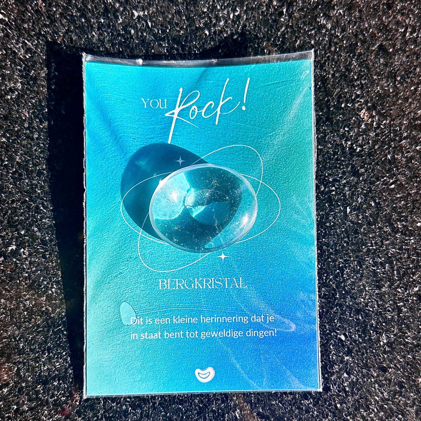You rock! Bergkristal in cadeauzakje