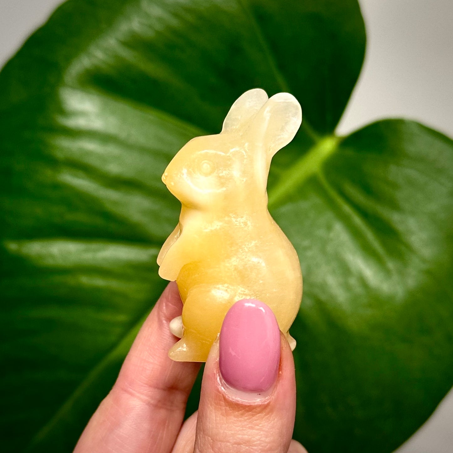 Carving konijn oranje calciet