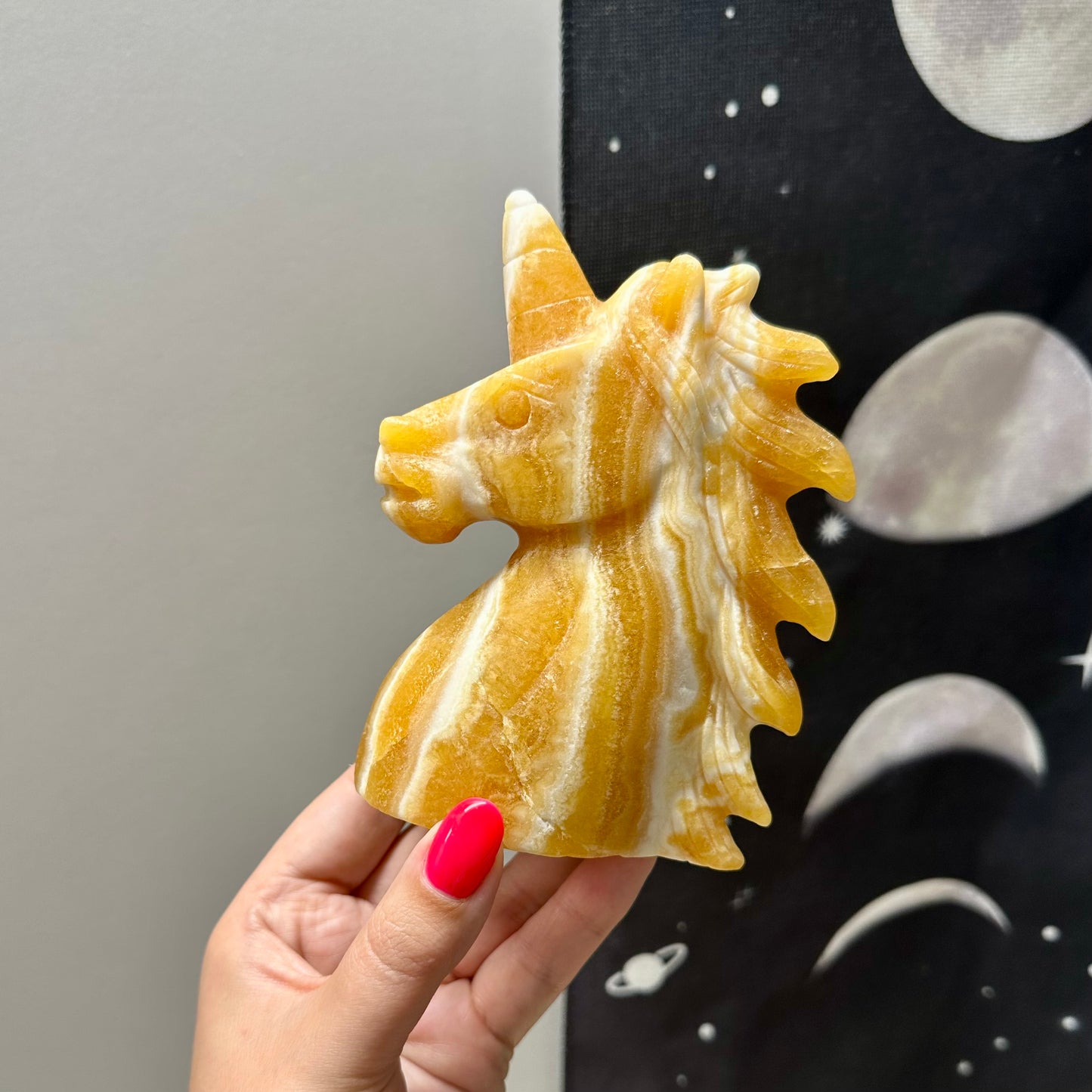 Oranje calciet unicorn