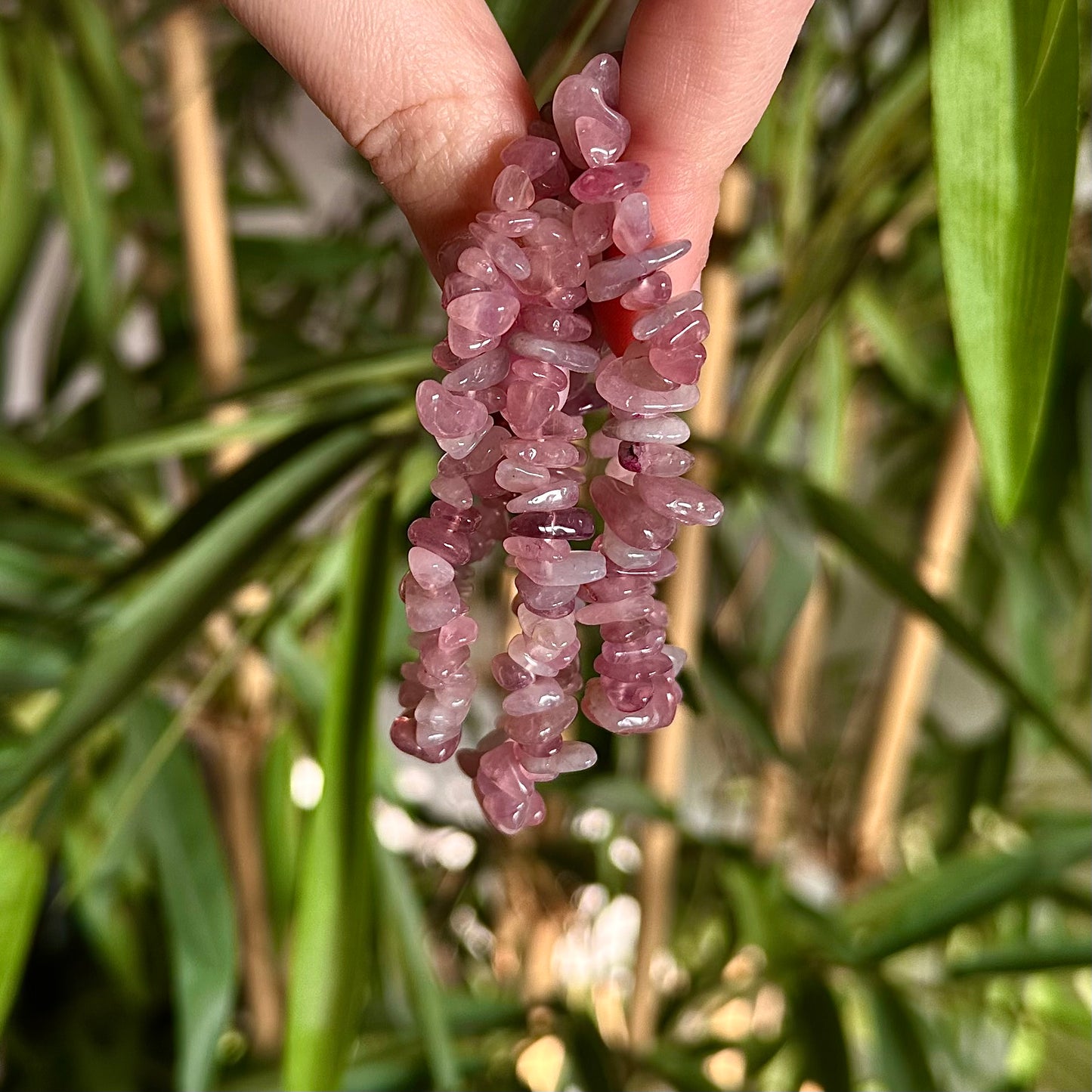 Rozenkwarts AA kwaliteit split armband