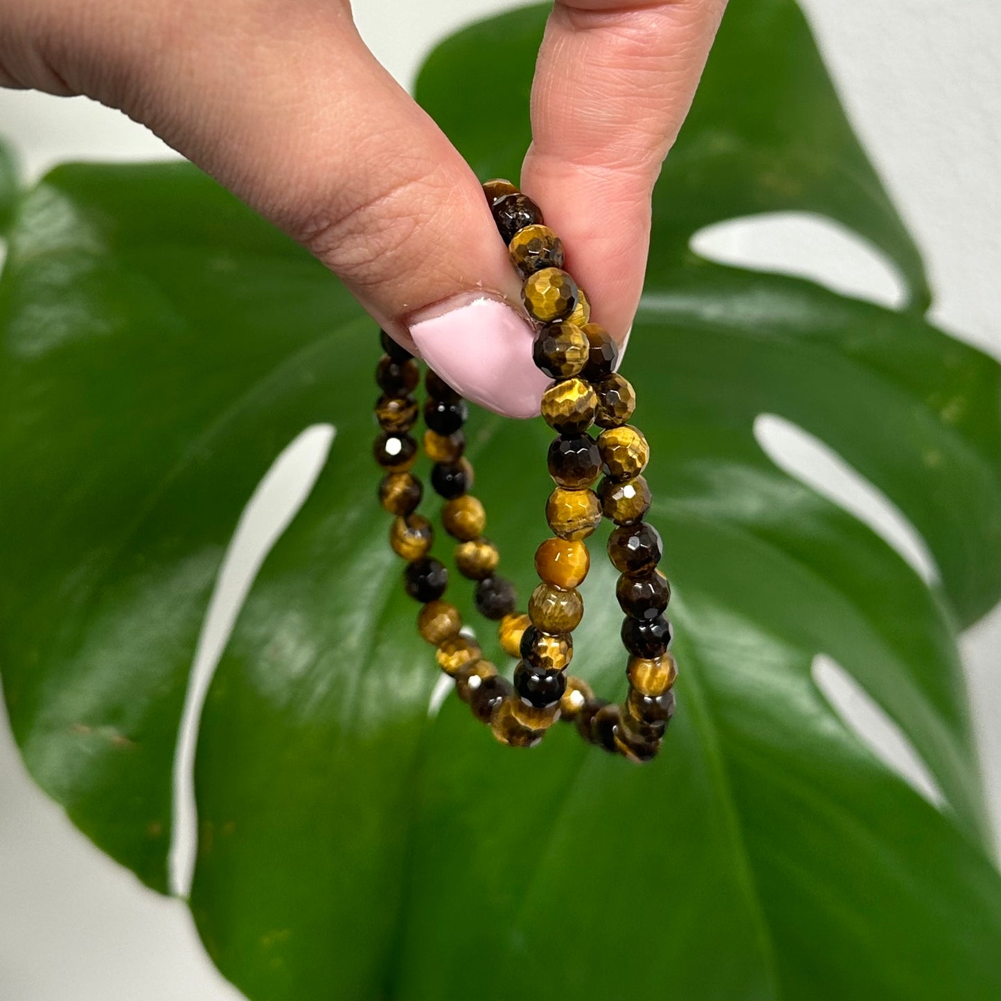 Tijgeroog armband 6mm facet