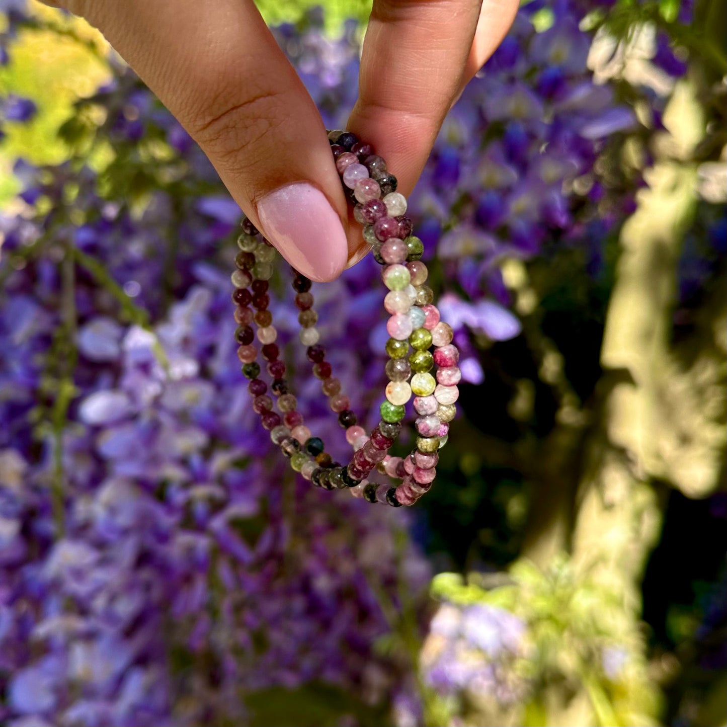 Toermalijn mix armband 4mm