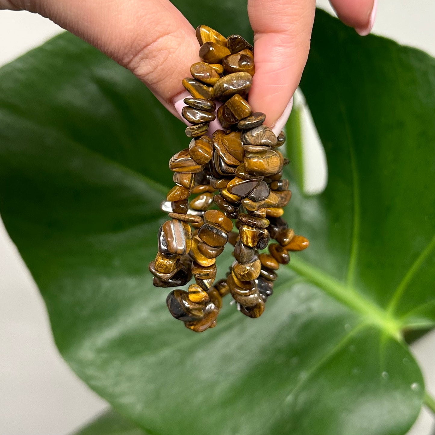 Tijgeroog chip armband