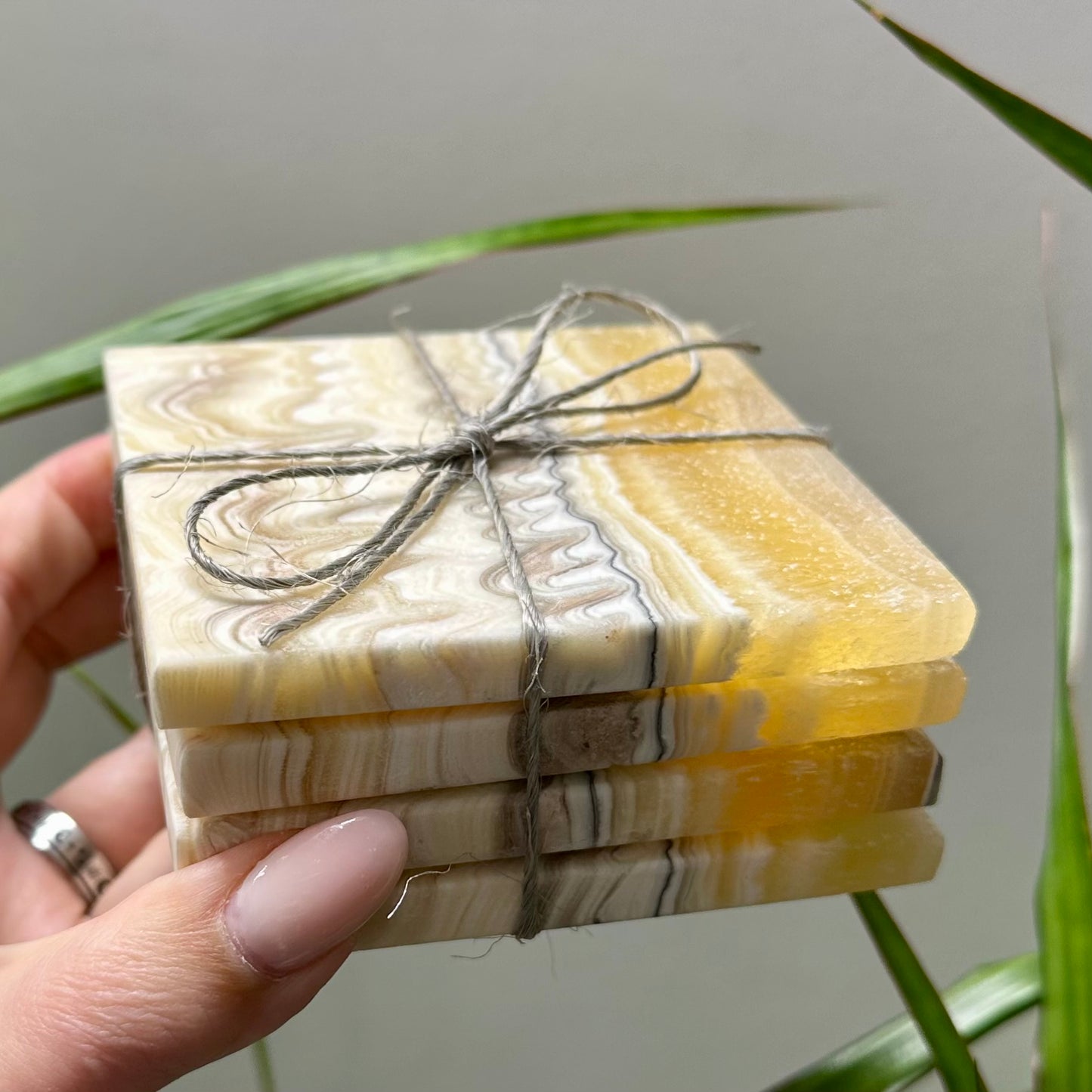 Zebra onyx onderzetters