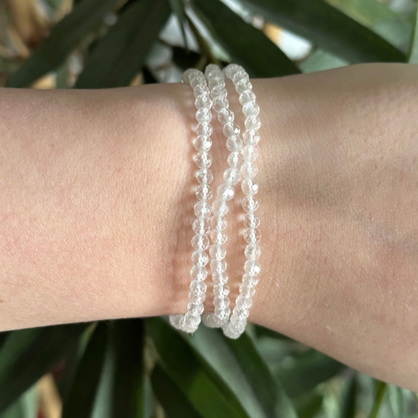 Bergkristal armband 4mm facet