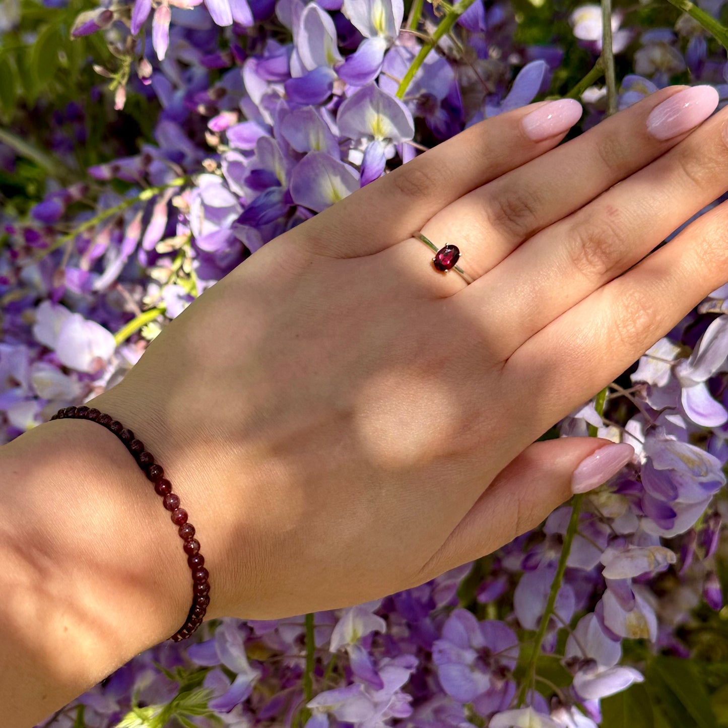 Granaat ring 925 zilver