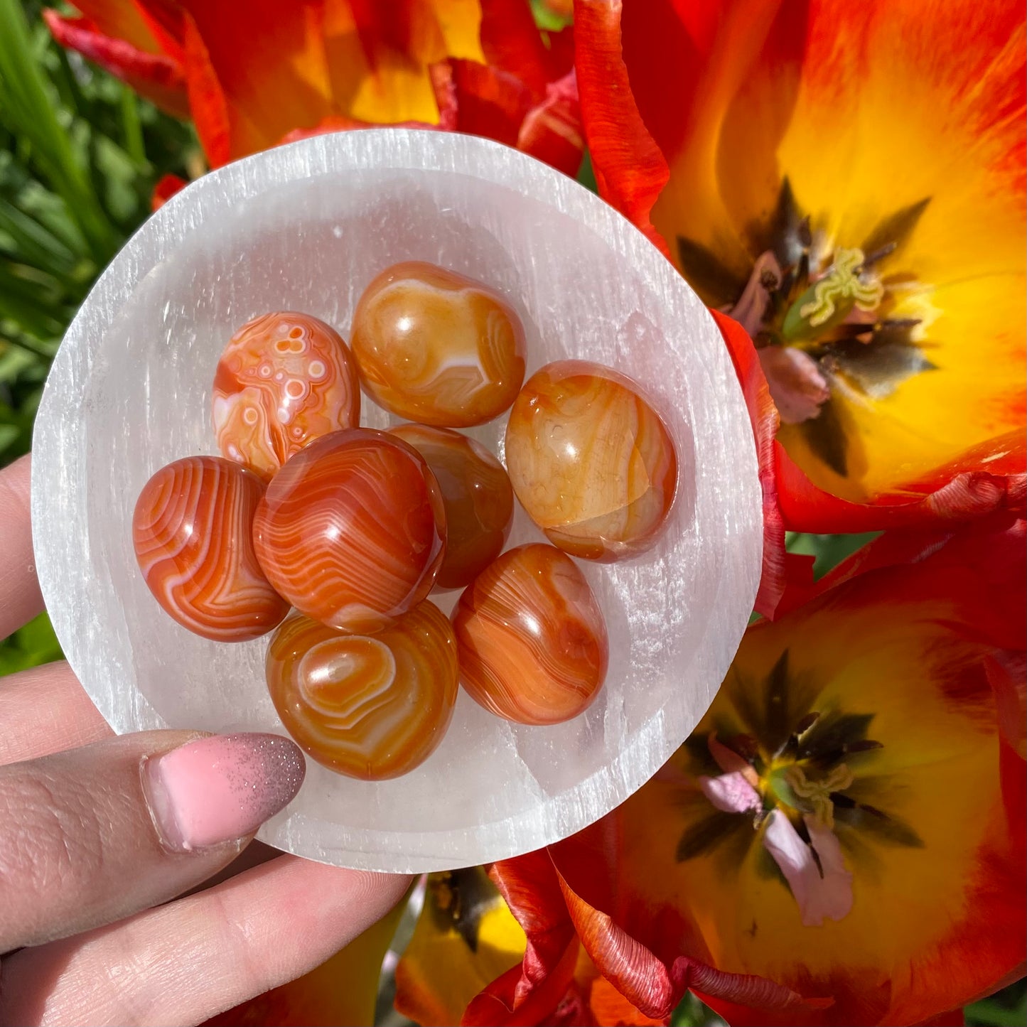 Carneool trommelsteen S/M