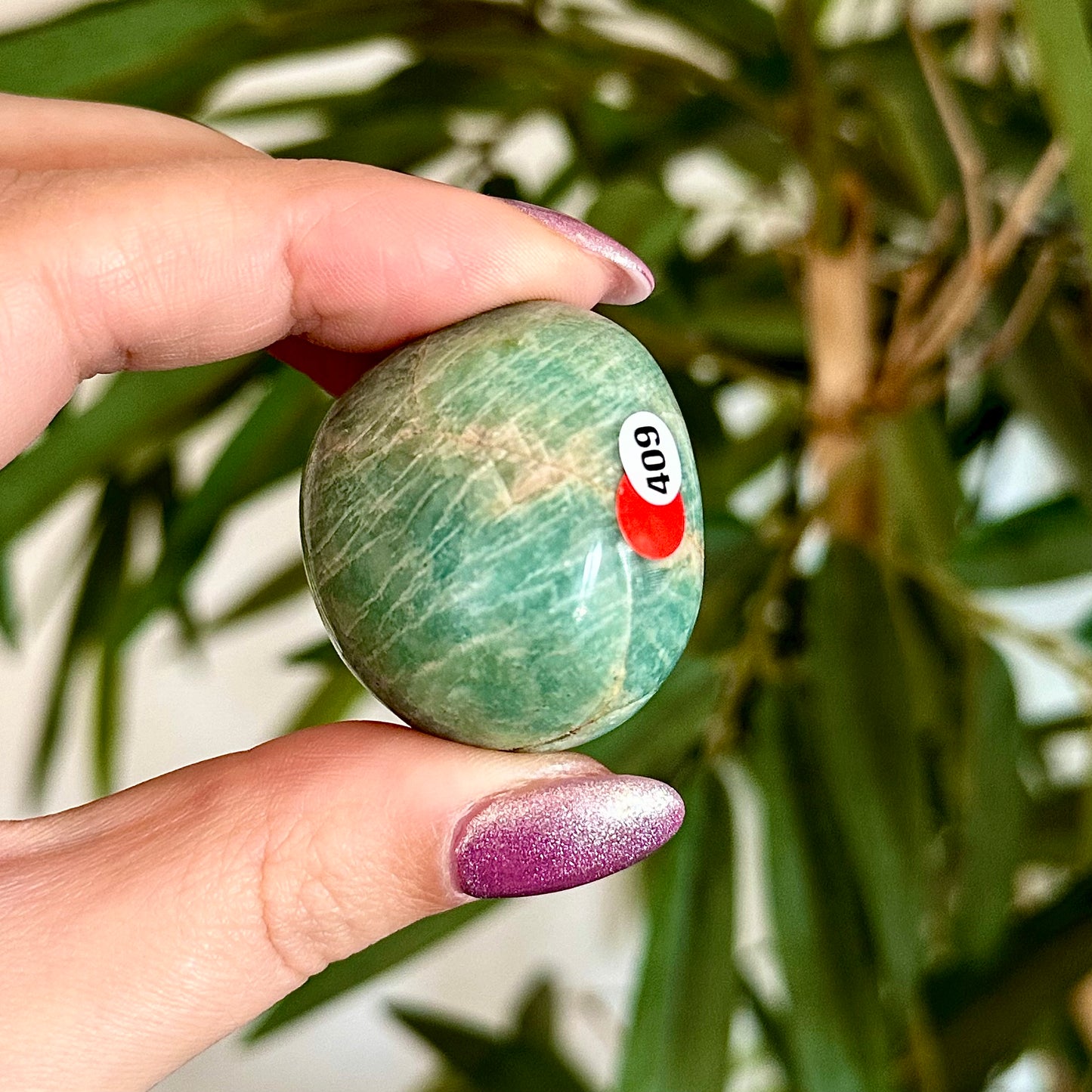 Amazoniet handsteen #409