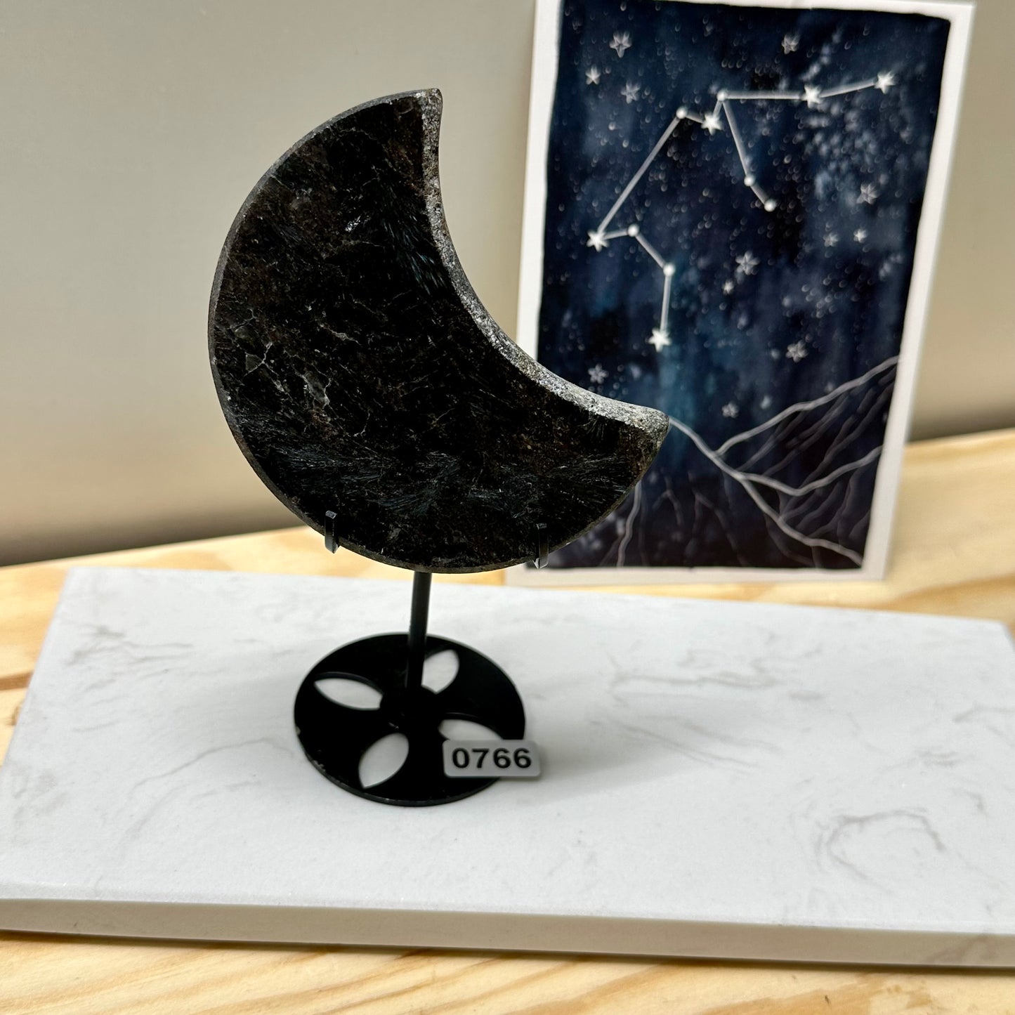 Astrofylliet manen op standaard