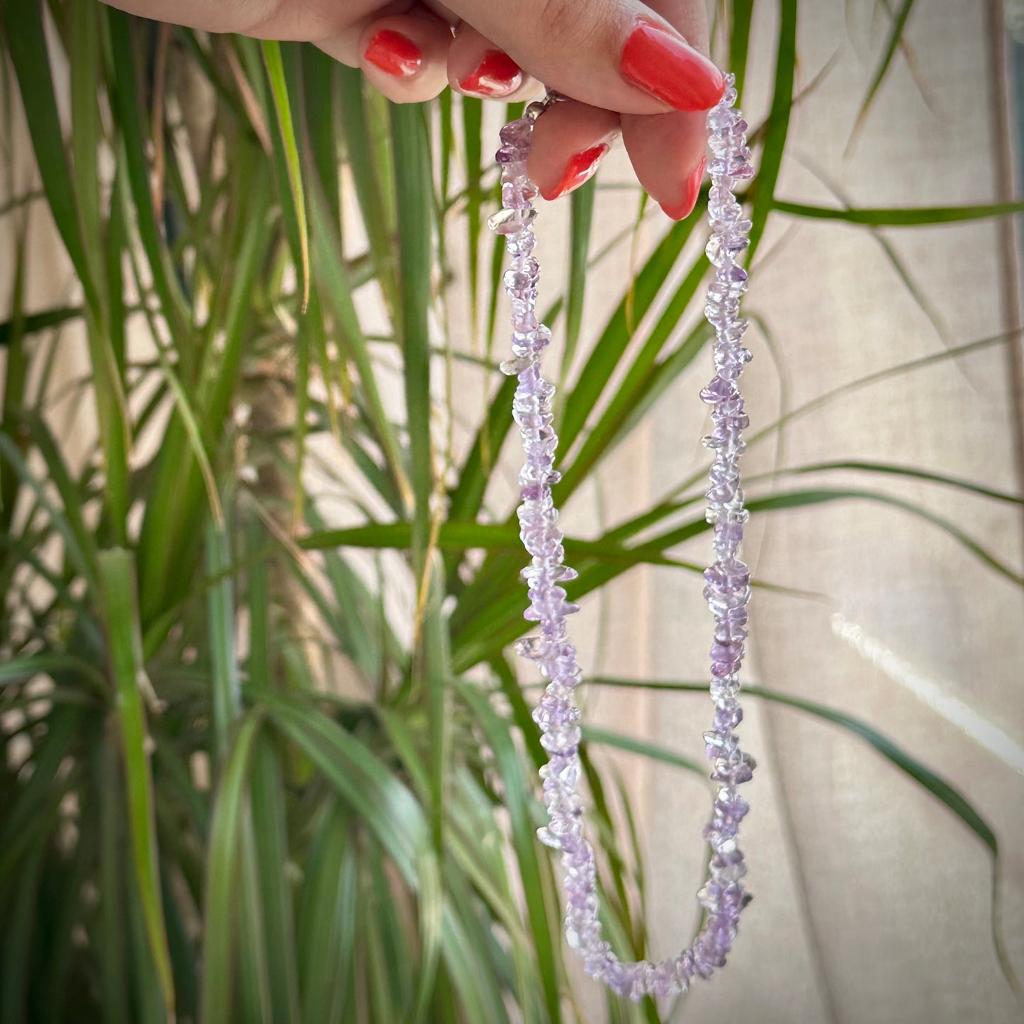 Amethist split ketting