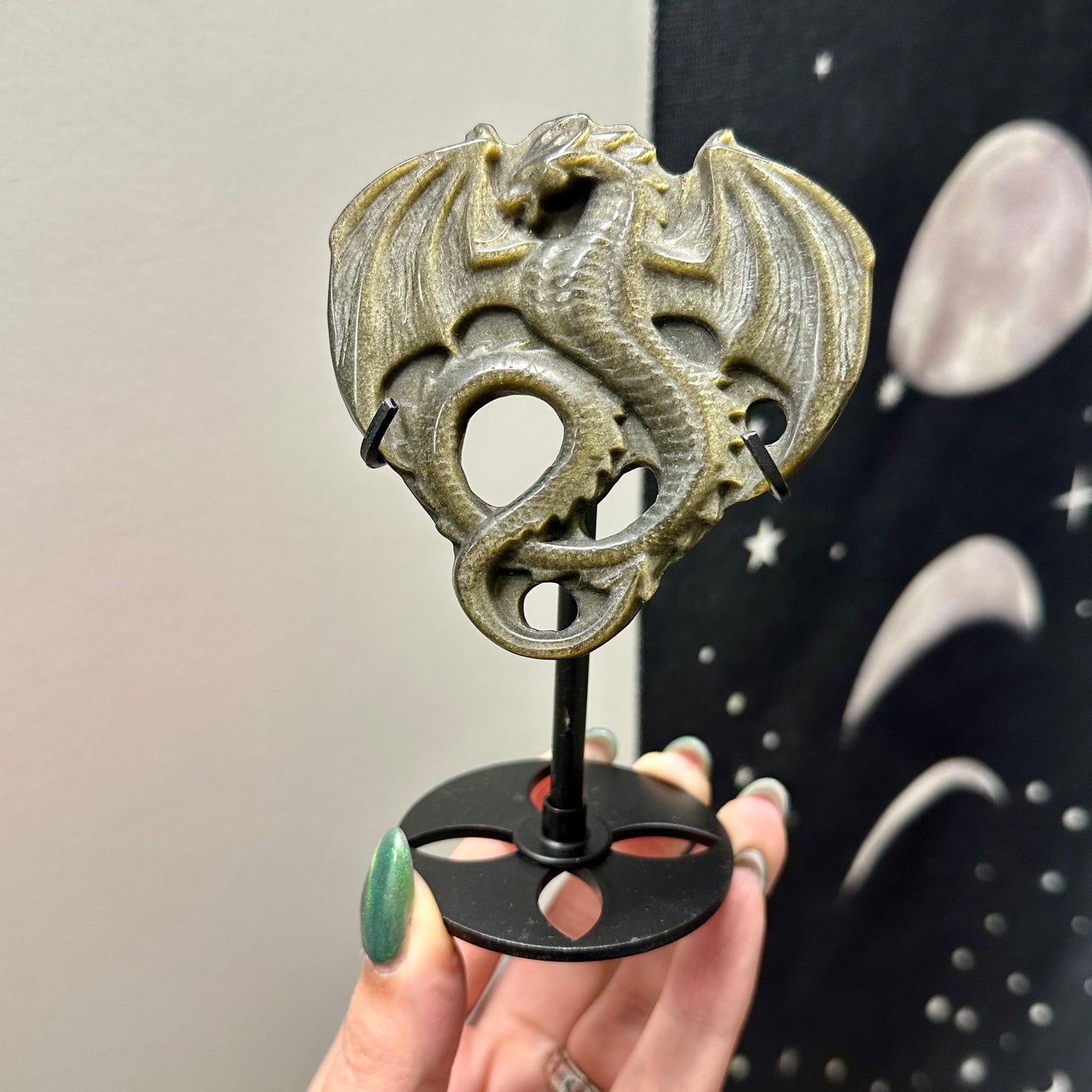 Draak van obsidiaan klein