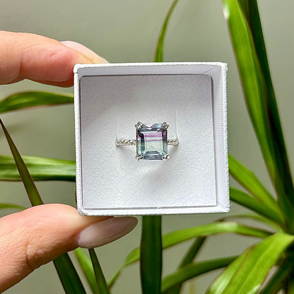 Fluoriet ring 925 zilver