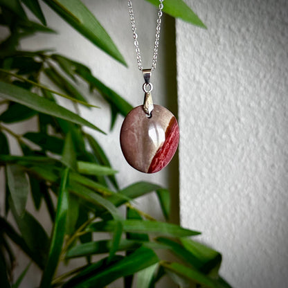 Polychroom jaspis kettinghangers - zilver