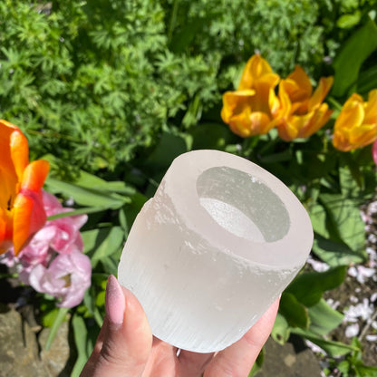 Seleniet waxinelichthouder cilinder