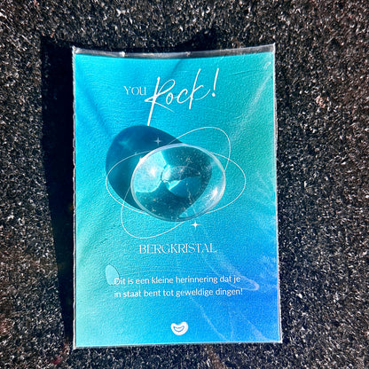 You rock! Bergkristal in cadeauzakje