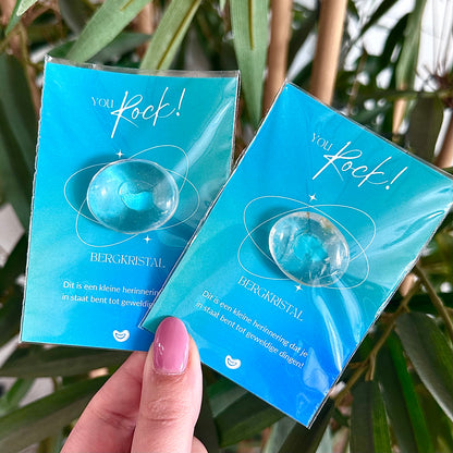 You rock! Bergkristal in cadeauzakje