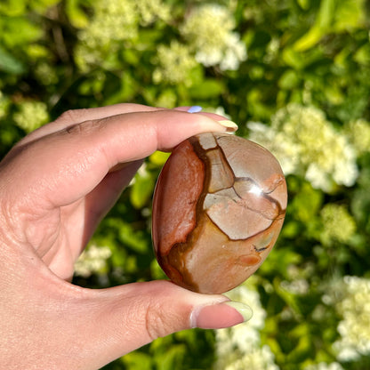 Polychroom jaspis handsteen #177