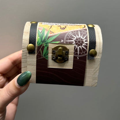 Schatkistje met trommelstenen.