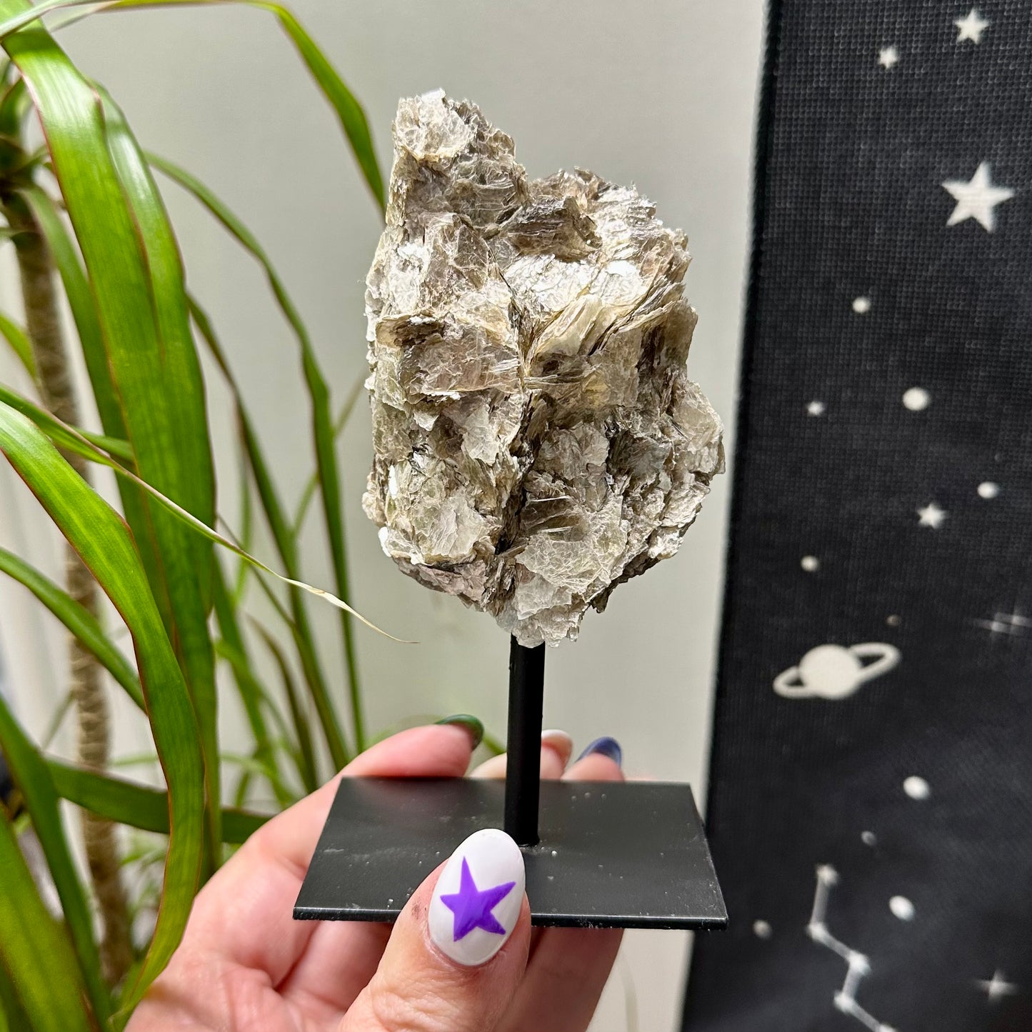 Gouden mica op standaard