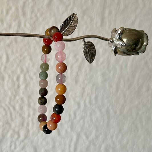 Mix steensoorten 8mm armband