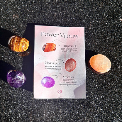 Diverse cadeausetjes met trommelstenen