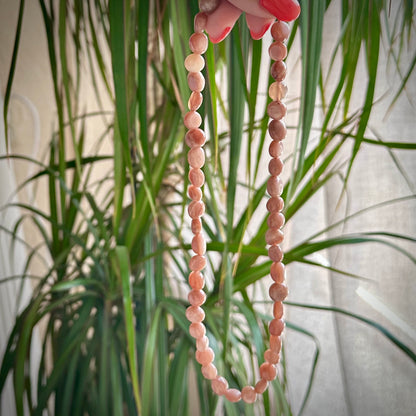 Zonnesteen ronde ketting 45 cm