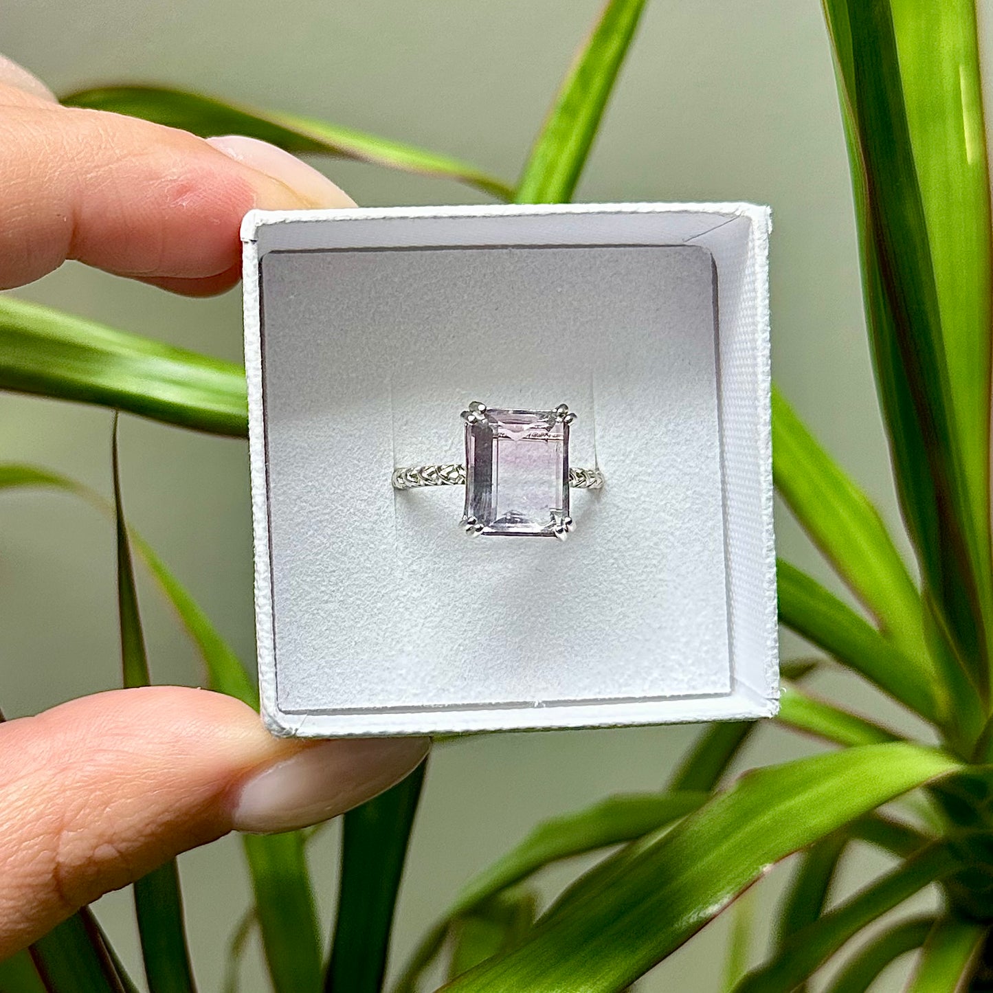 Fluoriet ring 925 zilver