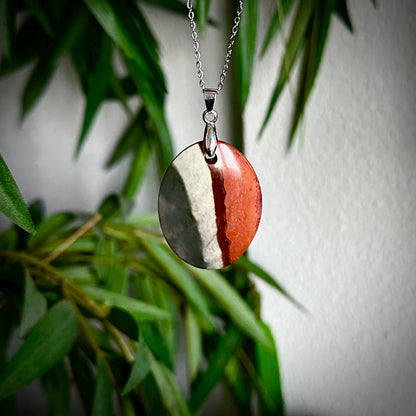 Polychroom jaspis kettinghanger Large