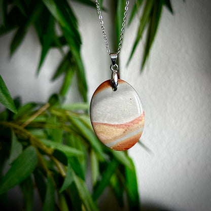 Polychroom jaspis kettinghanger Large