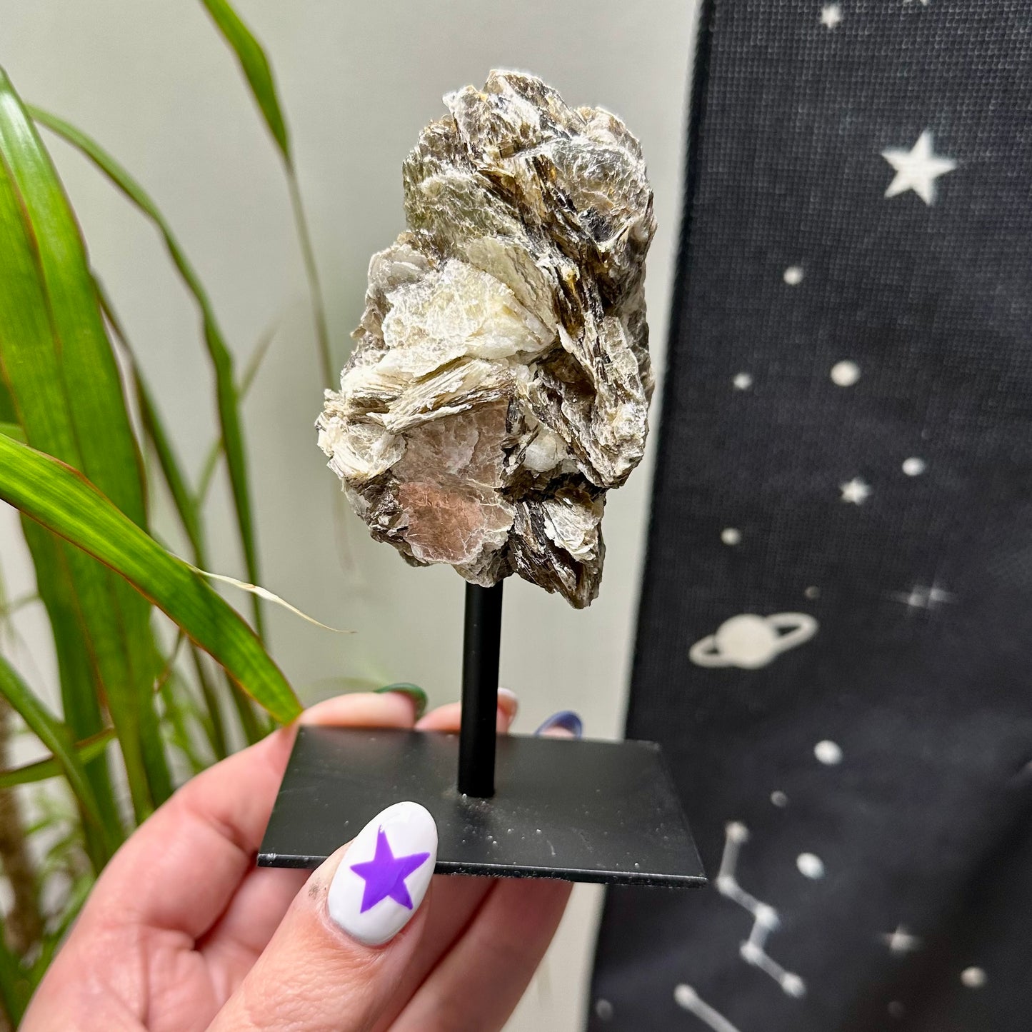 Gouden mica op standaard