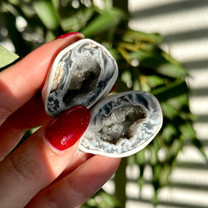 Agaat geode paar