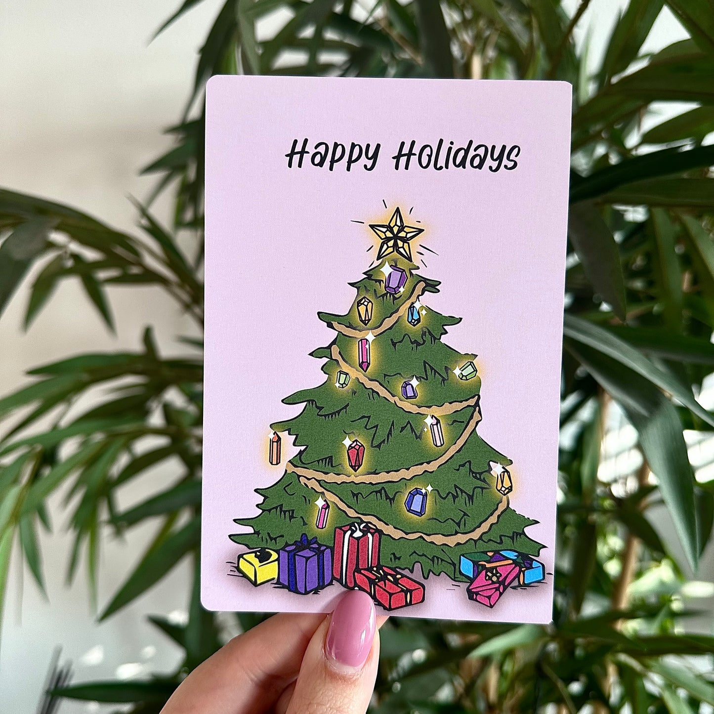 Edelsteen kerstkaarten