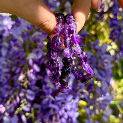 Amethist getrommelde armband