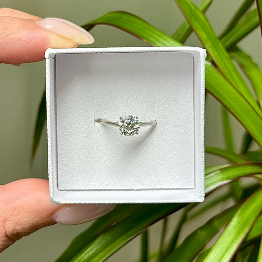 Ring 925 zilver met zirkonia diamant