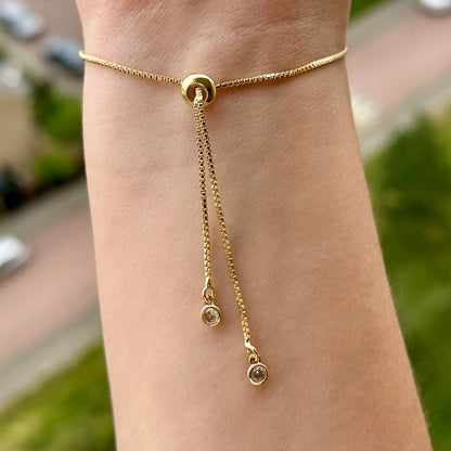 Armband brass/gold plated met parel