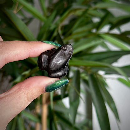 Zilver obsidiaan kikker