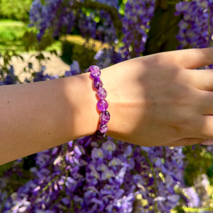 Amethist getrommelde armband