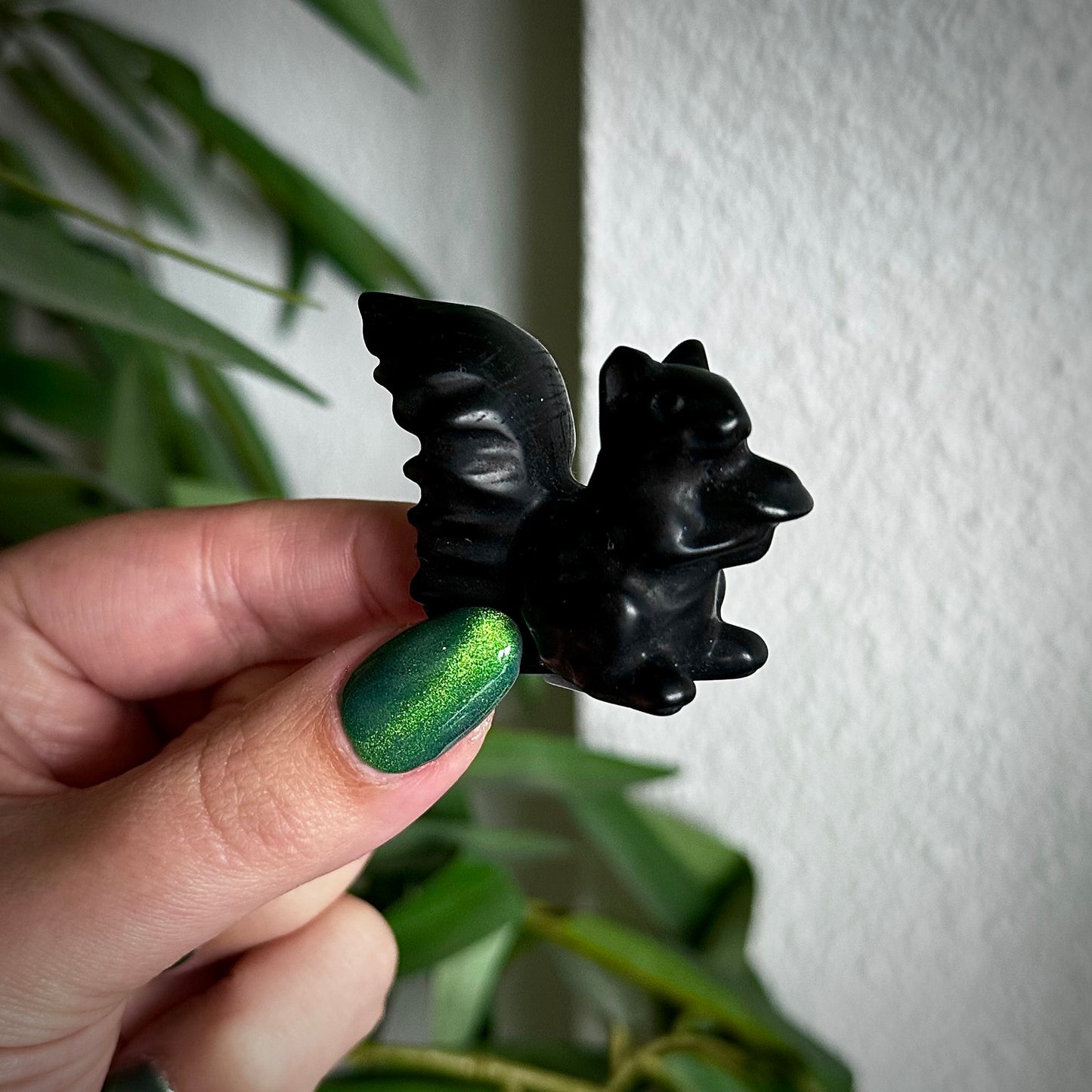 Obsidiaan eekhoorn carving