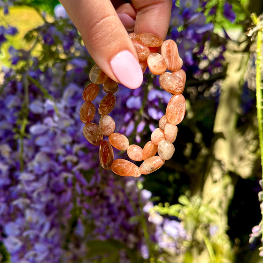 Zonnesteen getrommelde armband