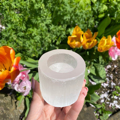 Seleniet waxinelichthouder cilinder