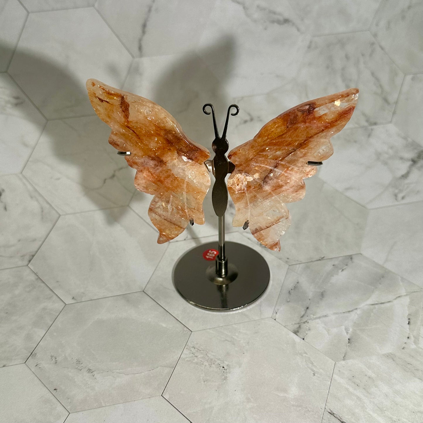 Red healer vlinders op standaard