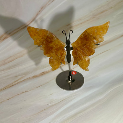 Golden healer vlinders op standaard