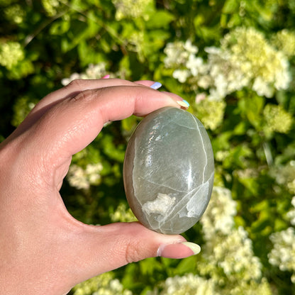 Groene maansteen handsteen #190