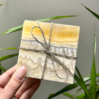 Zebra onyx onderzetters