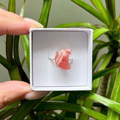 Rhodochrosiet ring 925 zilver