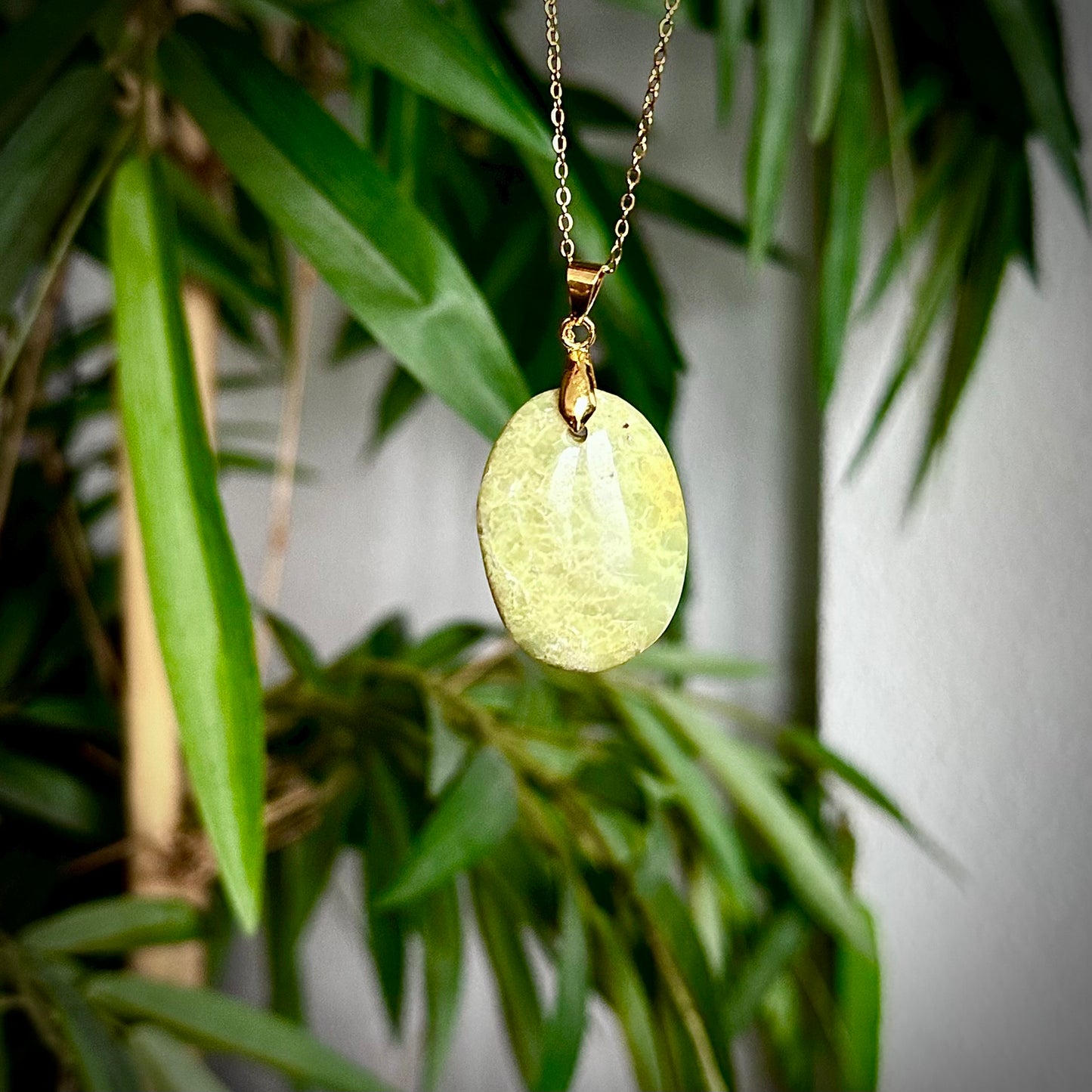 Groene opaal kettinghangers - goud