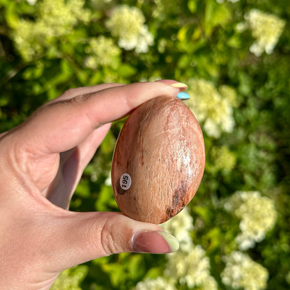 Perzik maansteen handsteen #195